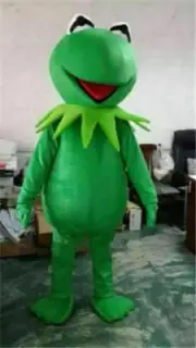 Advertising Kermit the Frog Mascot Costume suits Adults size Fancy Dress outfits