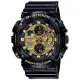 【CASIO】G-SHOCK 金屬機械風休閒雙顯錶-黑X金(GA-140GB-1A1)