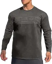 [Generic] Men's Solid Color Round Neck T-Shirt Mesh Breathable Sweat Pullover Base Shirt Running Fitness Basketball Outdoor Training Shirt Band T Shirts for Men Workout (#A-Dark Gray, XL)