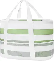[coclothy] Beach Bags for Women - Large Tote Bags Waterproof Sandproof, Mesh Bag for Vacation Beach Tote Bag Pool Tote