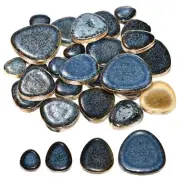 200g Ceramic Mosaic Tiles, Pebble Blue Glazing Ceramic Tiles