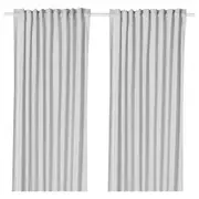 HANNALILL curtains, 1 pair, grey, 145x250 cm