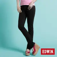 在飛比找Yahoo!奇摩拍賣優惠-【EDWIN】MISS EG503 黑色窄直筒顯瘦牛仔褲~3