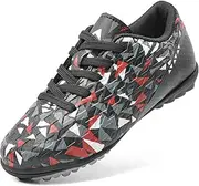 [DREAM PAIRS] Boys Girls Indoor Turf Soccer Shoes Lace Up Cleats(Toddler/Little Kid/Big Kid)