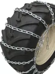 Snow Chains 24 X 12 X 12 , 24 12 12 Medium DutyTractor Tire Chains Set of 2