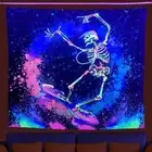 Blacklight Mandala Bohemian Tapestry Home Decor Hippie Tapestries Bedspread