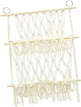 Hohopeti Nordic Style Hammock for Stuffed Animals Wall Mounted Storage Net Durable and Decorative Organizer for Playroom and Nursery Decor