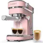 Laekerrt Professional Espresso Machine 20 Bar, Maker with Milk Pink