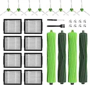 Replacement Parts accessories for irobot Roomba i1+ i7 i7+ i3+ i4+ i6+ i8+ J7+ Plus I & J Plus series Vacuum Cleaner Inclue 4 Roller Brushes, 8 Filters, 8 Side Brushes