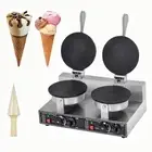Commercial Ice Cream Egg Waffle Cone Maker Machine Electric Stainless Steel New