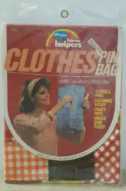 1987 Vtg. Magla Home Helpers Clothes Pin Bag NOS #30 Cloth Patchwork Print BOHO