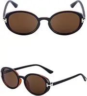 [JRLLFD] Retro Small Oval Sunglasses Women Gradient Vintage Sun Glasses UV400 Shades