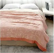 CVBFDB Cotton Muslin Blanket Blankets for Bed Sofa Towel Cover Cartoon Soft Travel Large Breathable(150x200cm)