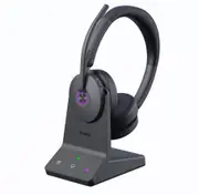 Yealink WH68 Dual Teams DECT & Bluetooth Hybrid Wireless Technology, 4-Mic Hybrid ANC, 4-Mic Noise Cancellation, All-Day-Wearing Comfort