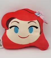 Disney Princess Ariel Emoji Little Mermaid Plush Pillow Approx 11" X 13" NWT