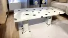 24"x36" White Agate Dining Table Top Gemstone Furniture Kitchen Slab Home Decors