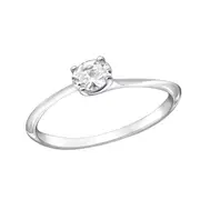 Unique Silver Engagement Ring