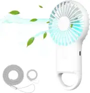 Small Handheld Fan, 3 Speed Mini Slim Portable Fan USB Rechargeable Mini Pocket