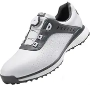[SDEQA] Men's Waterproof Golf Shoes Four Seasons All Spikeless Golf Sneakers Lightweight Non-Slip Lace-Up Casual