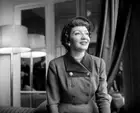 American film actress Claudette Colbert Savoy Hotel London aft- 1950 Old Photo