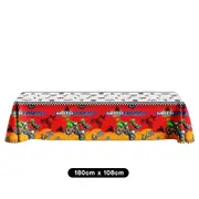 Motorcycle Theme Plastic Tablecloth Table Cover 180cm x 108cm - Kids Birthday Party Tableware