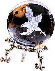 Display Globe with Metal Stand, Galaxy Sphere for Home Decoration, Eagle, as described