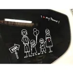 【老車迷】I LOVE MY FAMILY 全家福 露營 家人貼 我們這一家 防水貼紙 (滿5號送編號36)