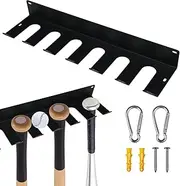 Bntyok Baseball Bat Holder Rack Metal Baseball Softball Bat Hanger Racks Caddy Clips for Dugout Fence or Mounts on Wall to Storage and Display Holds 16 Player Bats Black