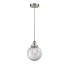 Innovations Edison Beacon 8" 1 Light Mini Pendant, SN/Clear - 616-1PH-SN-G202-8