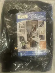 Shatex Fiberglass Magnetic Screen Door Heavy Duty Mesh Curtain for Sliding Door