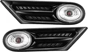 Turn Signal Lights for BMW for Mini R56 R57 Side Repeater Indicator Lights 63137260202 Pair LED Side Marker Light Car Turn Signal Blinker Lamp Turn Signal Lights(Clear)