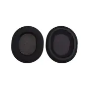 1 Pair Ear Pads Cushion Cover Breathable Earpads Replacement for Head Beam for Steel Series Arctis 3/5/7 - Black