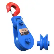 2 Ton Snatch Block with Hook, Snatch Block Pulley 3" Sheave for 3/8" Inch Wir...