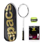 Apacs Lethal 9 Control (White Grey) Badminton Racket - 4UG1 85g Racket