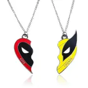 Deadpool & Wolverine Best Friends Necklace For Men Women Half Heart Pendant Jewellery Gifts
