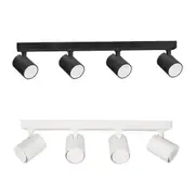 Spot Indoor Surface Mounted Bar LED Spot Light 4xGU10 w/ Adjustable Heads in Matte Black or Matte White