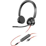 HP Poly Blackwire 3325 USB-C/A/3.5mm Wired On-Ear Headset - UC Certified Noise-Canceling Mic / Dynamic EQ / In-line Control [8X221AA]