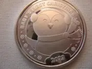 1-OZ.999 SILVER NEW 2023 BABYS 1ST CHRISTMAS CUTE PENGUIN GIFT BOX COIN+GOLD
