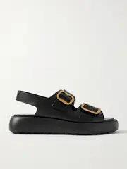 [Tod's] Tod's - Gomma Buckled Leather Platform Sandals - Black - IT38 IT 38 Black