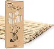 M&H 100PCS Reed Diffuser Sticks, 10 Inch Natural Rattan Wood Sticks Essential Oil Aroma Diffuser Sticks Refill Replacement for Aroma Fragrance (Primary Color)