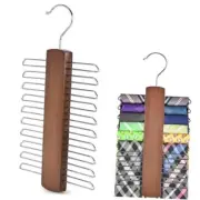 Wooden Tie Hangers,Tie Rack Brown for Closet 20 Storage Capacity,360 1pcs
