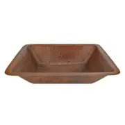 Premier Copper LREC19DB Rectangle Under Counter Hammered Copper Bathroom Sink