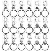 102 Durable Alloy Lobster Clasp Hooks with Split Key Ring for DIY