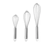 Stainless Steel Whisk Set Kitchen Whisk Balloon Whisk Kitchen Wire Whisks -3 Pack - 10+12+16