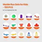 150 PCS Marble Run Building Set STEM Learning Toy for Kids Educational Blocks