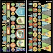 Graphic 45 MOTHER GOOSE BANNERS Set of 2 Darling! High Quality Cardstock
