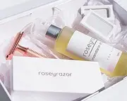 Rosey Bundle.Matte Rose Gold Razor, Mandarin Shave Oil & Blades (10)