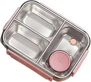 Stainless Steel Lunchbox | 3 Compartments Lunch Container Adult Lunch Box | Portable Lunch Containers Large Capacity Lunch Box for Adults Students Kids
