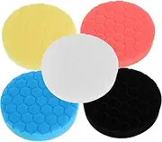 GARVALON 5pcs Hexagon Foam Car Wax Applicator Pads Set Sponge Buffing Discs for Enhanced Polishing Easy Interchangeable Design for Automotive Detailing Tasks