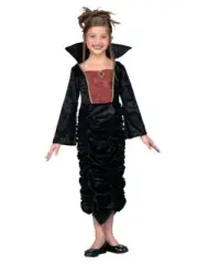 Gothic Vampire Queen Costume Girls Size Medium (8-10) Royal Vampires Dracula